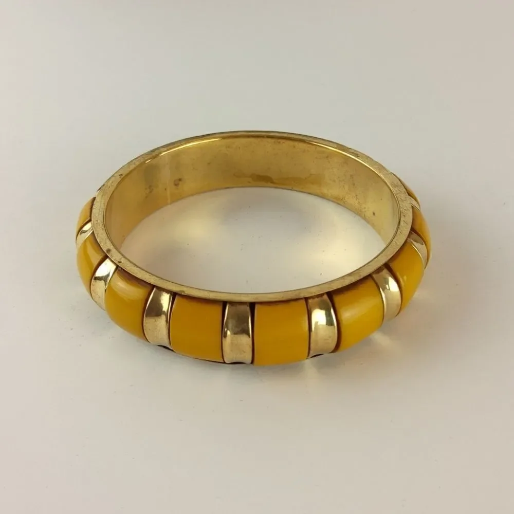 (3/$20) Faux gold tone and enamel bracelet